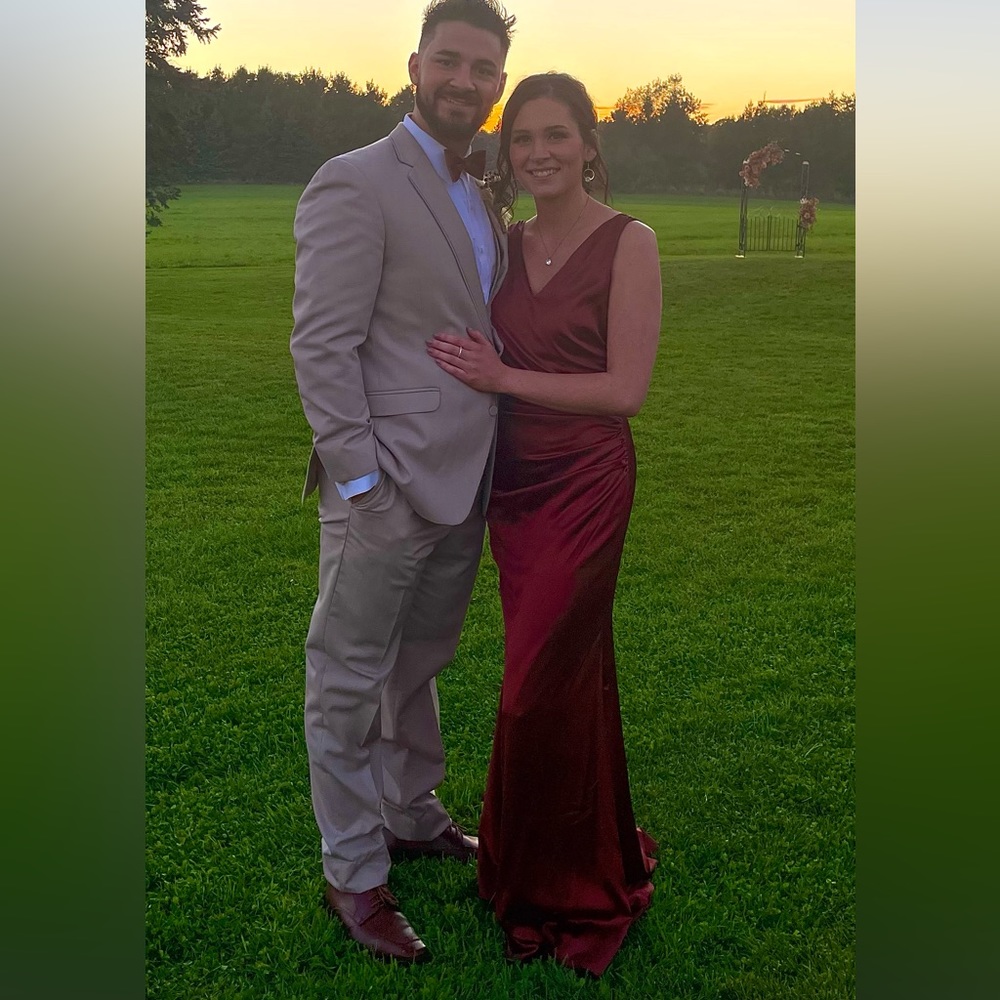 Rust Satin Dress